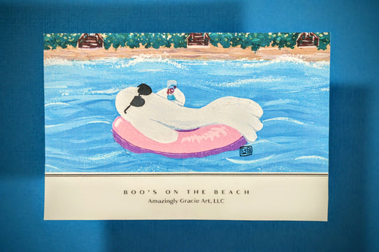 BOO's ON THE BEACH Postcard (4-Pack)