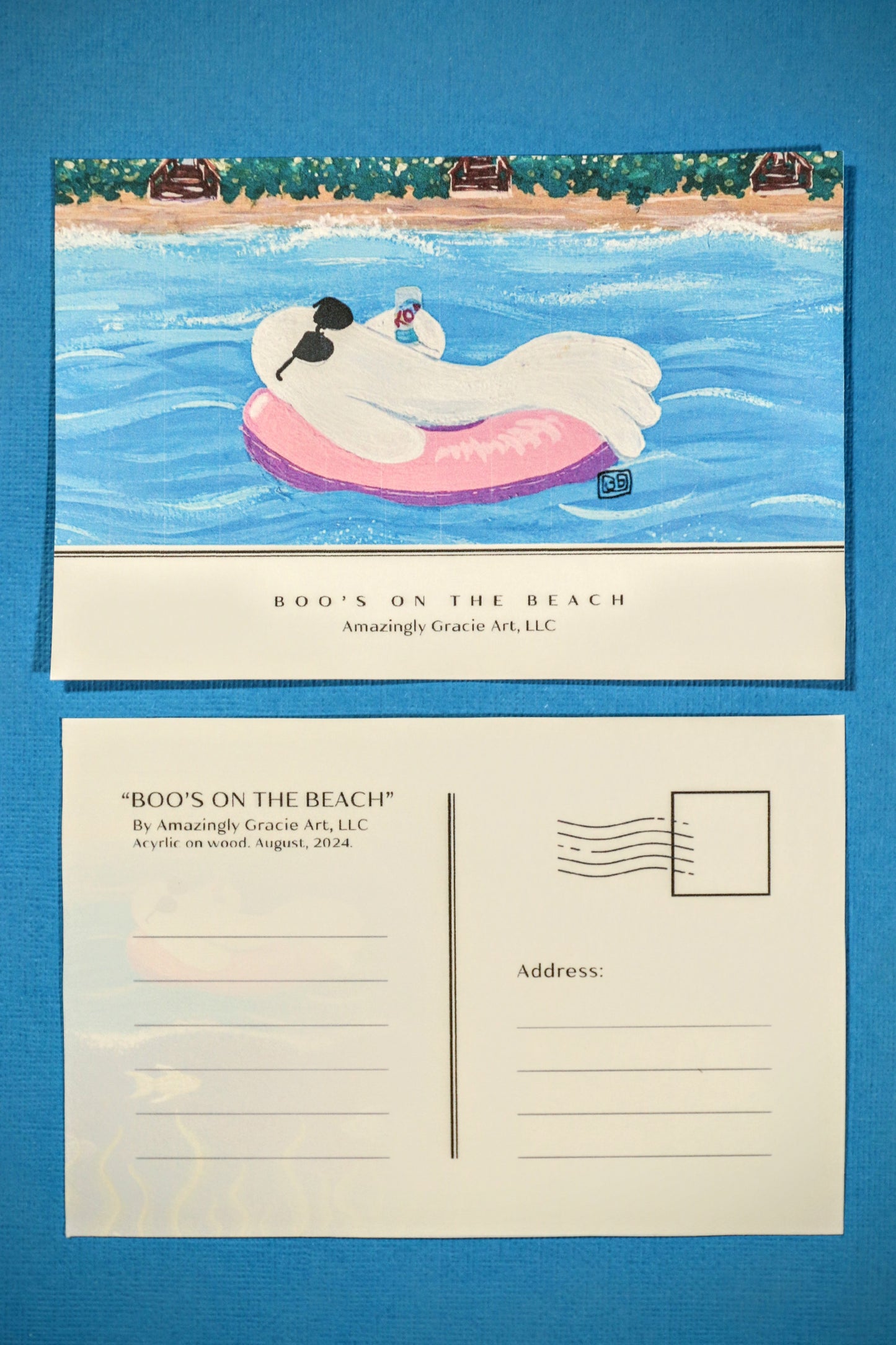 BOO's ON THE BEACH Postcard (4-Pack)