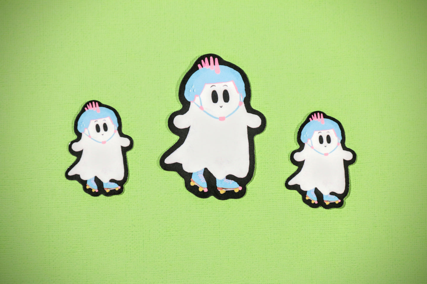 ROLLER SKATE GHOST Vinyl Sticker