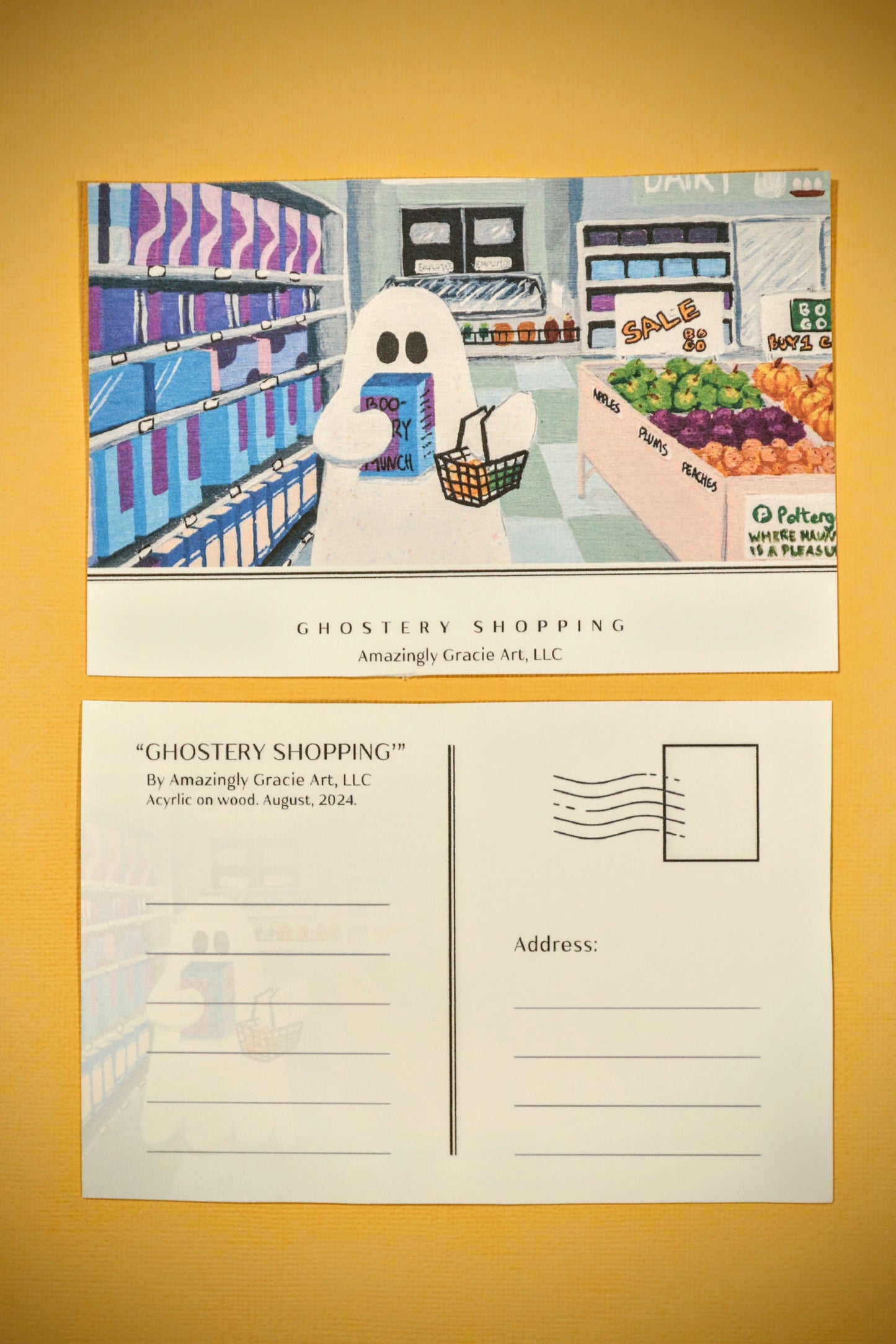 GHOSTERY SHOPPING Postcard (4-Pack)