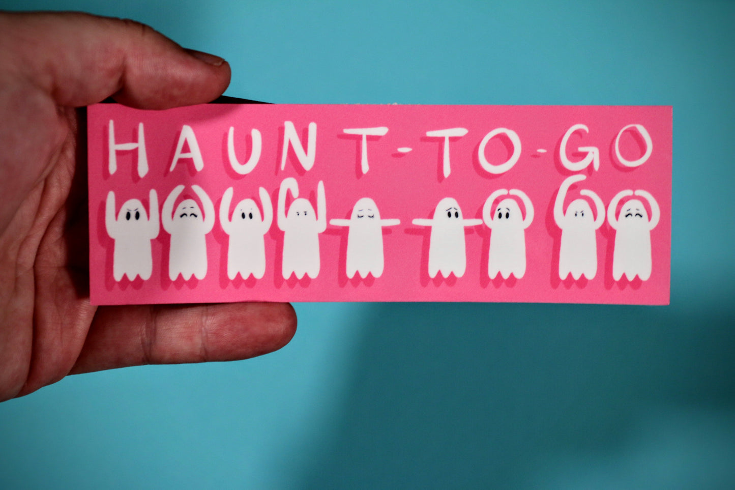 HAUNT TO GO! Ghost Vinyl Sticker