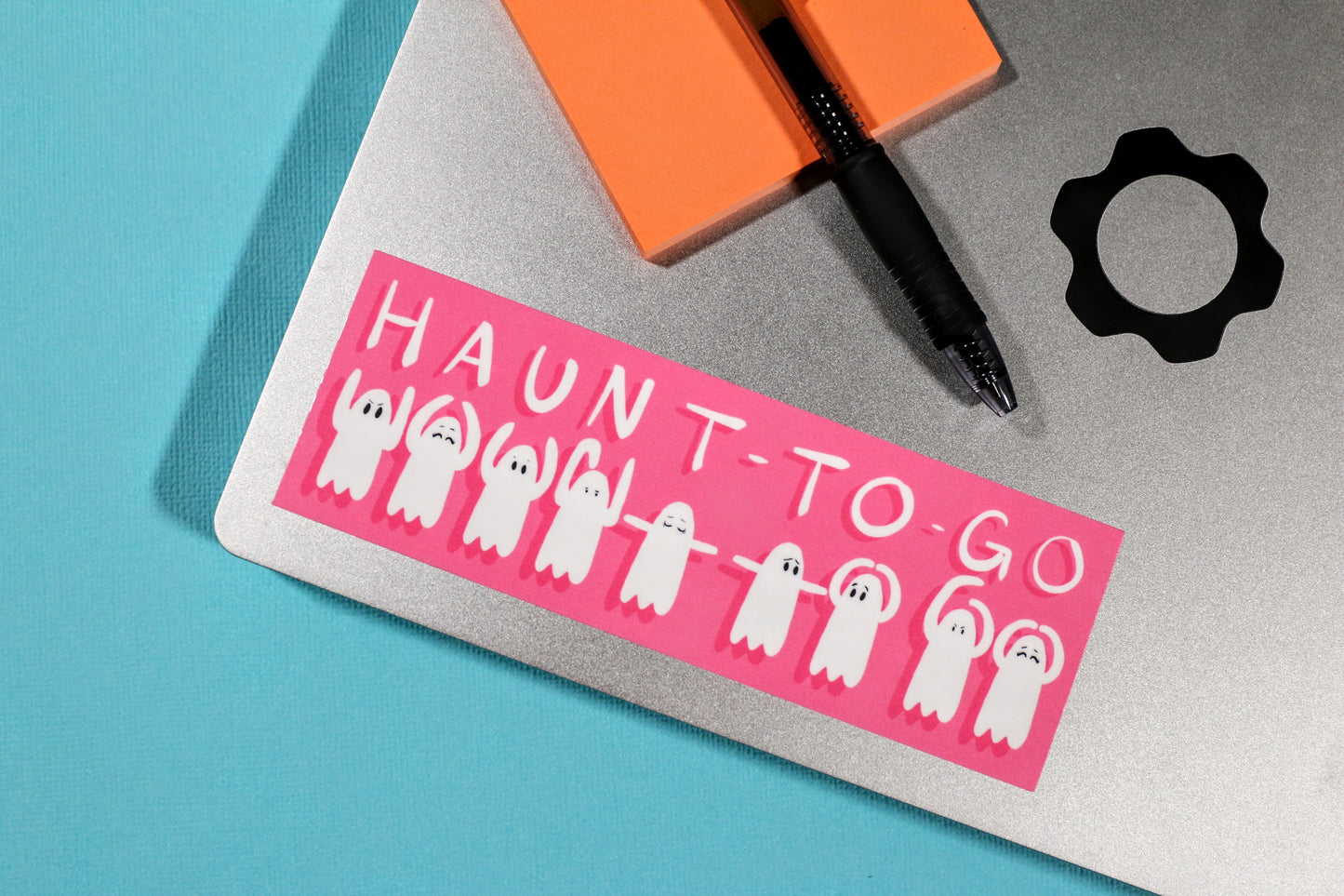 HAUNT TO GO! Ghost Vinyl Sticker