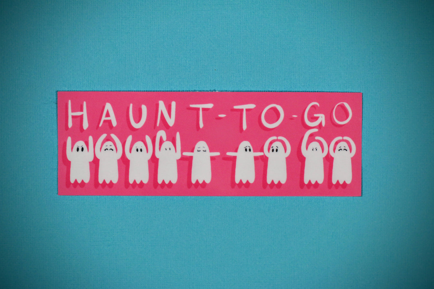 HAUNT TO GO! Ghost Vinyl Sticker