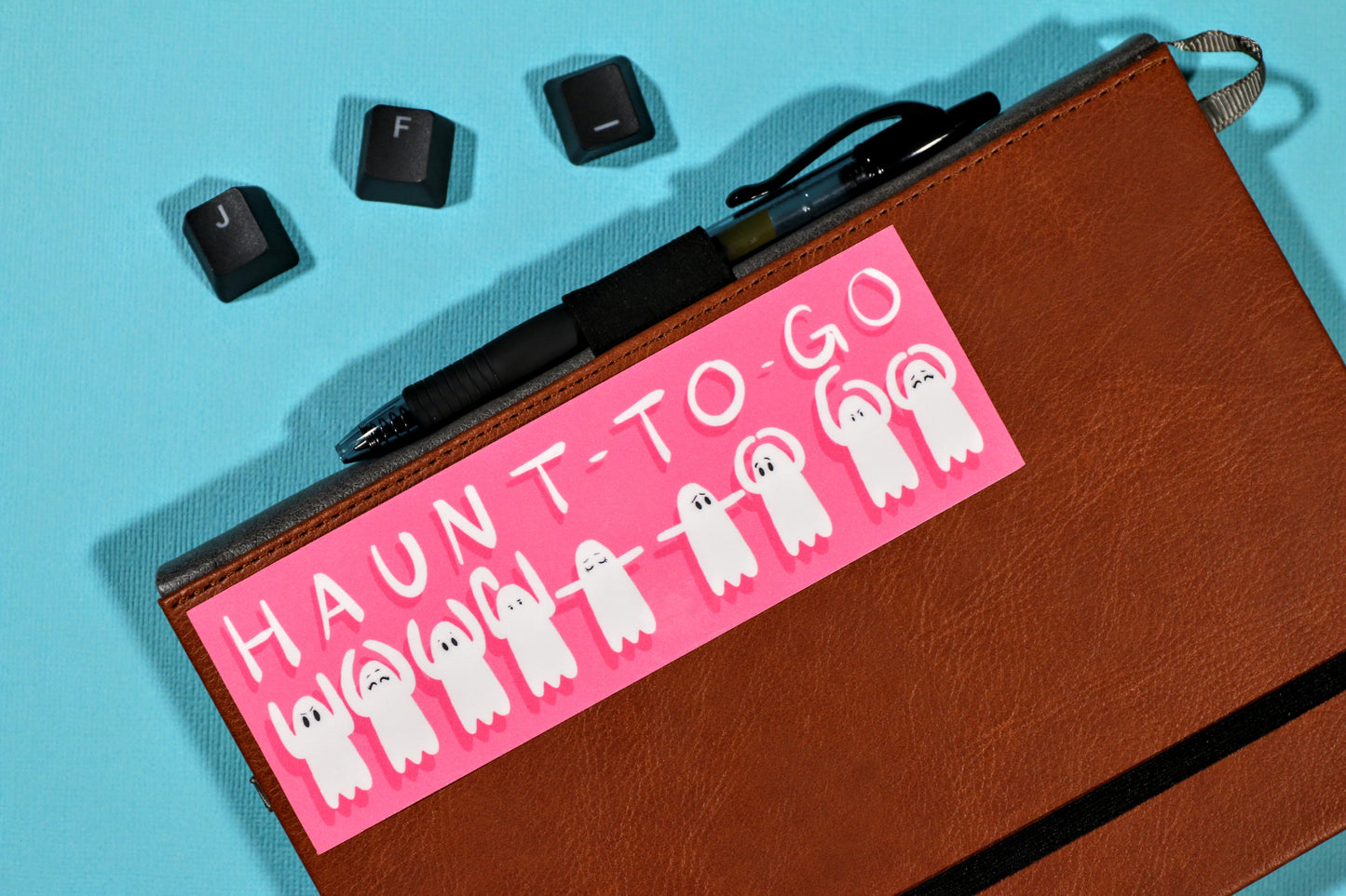 HAUNT TO GO! Ghost Vinyl Sticker