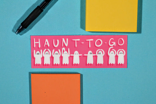 HAUNT TO GO! Ghost Vinyl Sticker