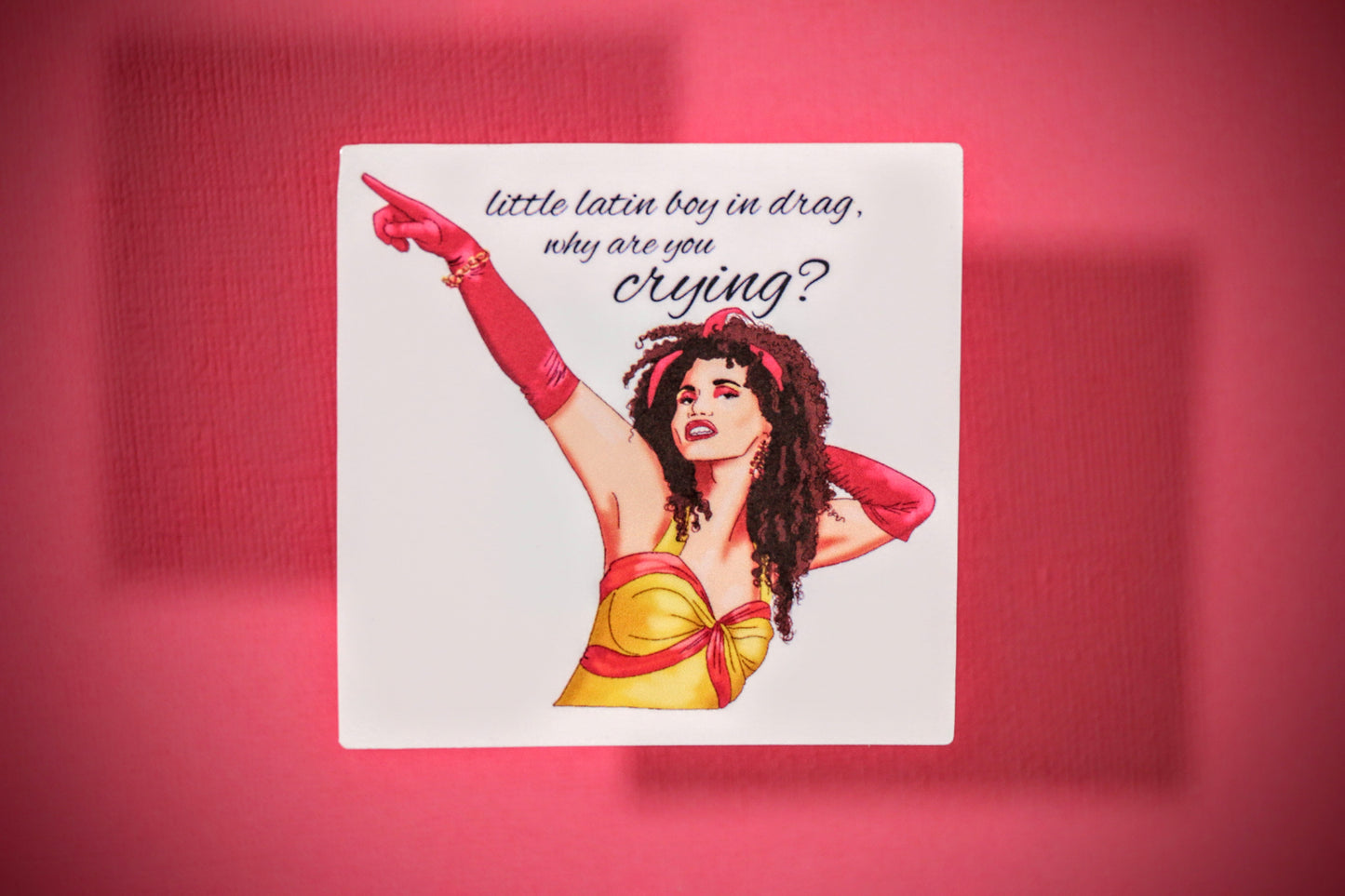 LITTLE LATIN BOY IN DRAG Vinyl Sticker