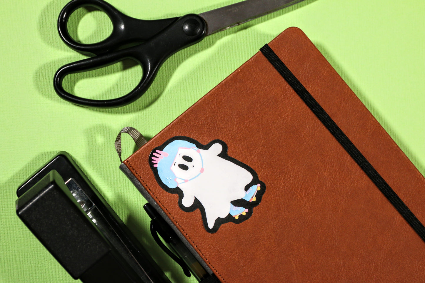 ROLLER SKATE GHOST Vinyl Sticker