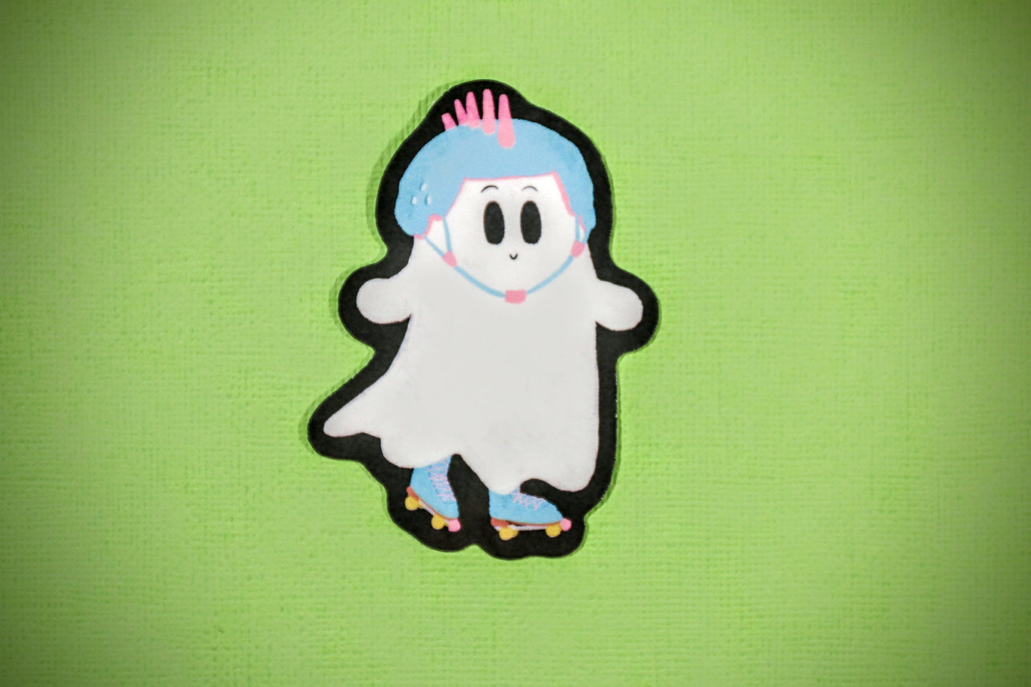 ROLLER SKATE GHOST Vinyl Sticker